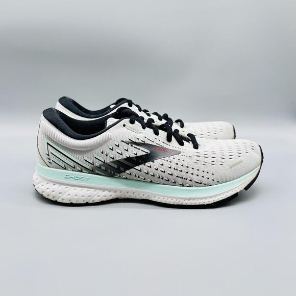 Brooks Shoes Womens 8.5 Gray Black Mint Ghost 13 Athletic Running Sneakers - Picture 1 of 10